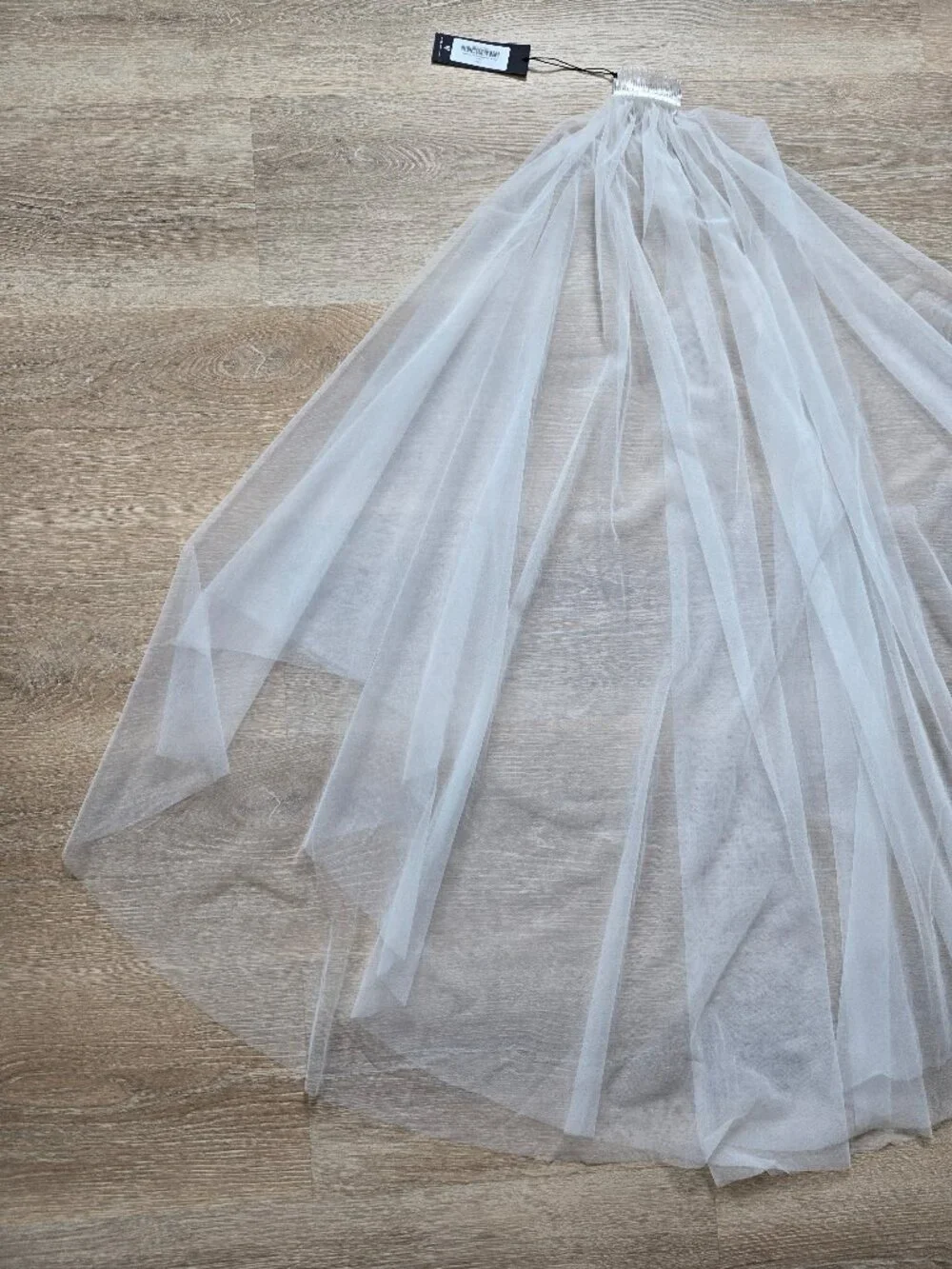 Lulus Forever Promise White Tulle Bridal Wedding Blusher Veil New With Tags
